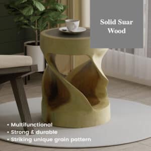 Sharina Wood Stool Side Table