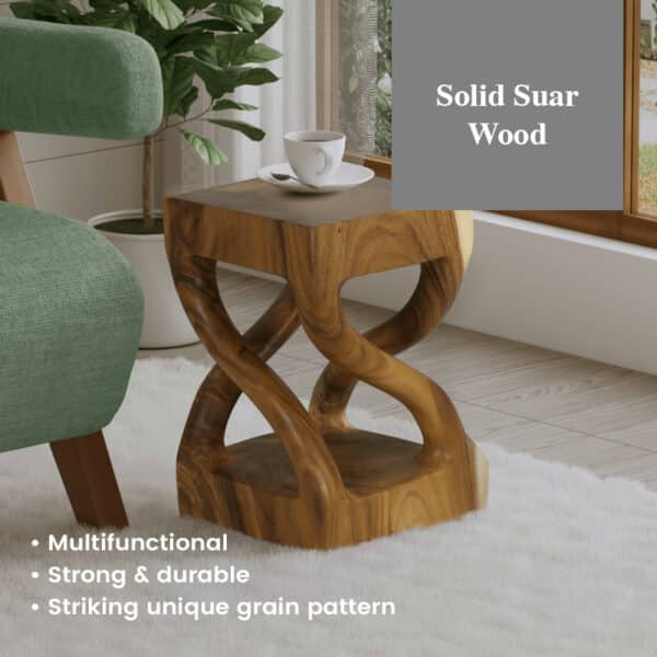 SHONA Suar Wood Stool